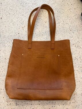 Classic Leather Tote Bag in Brown (straps included)